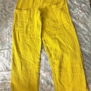 Vibrant Yellow Women's Cargo Jeans